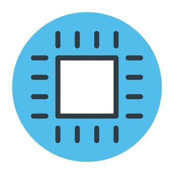 conceptos de chip de procesador vector