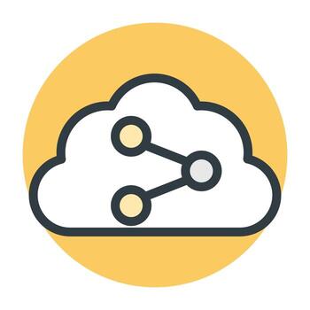 conceptos de nube compartida vector