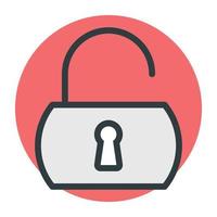 Open Padlock Concepts vector