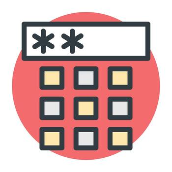 código de teclado numérico vector