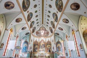 St. Ignatius, Montana USA. 2021. The ceiling and walls of the St. Ignatius catholic church.
