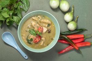 Chicken curry is the original food culture of Thailand. photo