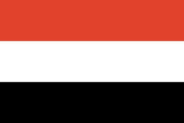 Yemen flag. Official colors and proportions. National Yemen flag.