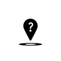 Location Not Found Icon Vector. Gps with Question Mark Sign Symbol vector