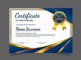 Seminar Certificate Template vector