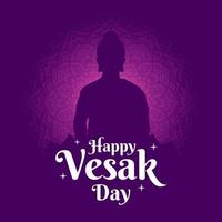 Happy vesak day vector