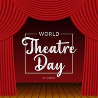 World theatre day concept march 27 vector