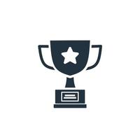 trophy icon vector in trendy flat style isolated on white background. Award symbol design for web and mobile apps. Vector illustrations