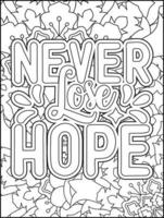 Motivational quotes coloring page. Inspirational quotes coloring page. Affirmative quotes coloring page. Positive quotes coloring page. Good vibes. Coloring book for adults. vector