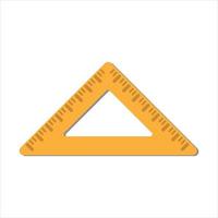 Triangle ruler. Measuring tool. Cartoon minimal style. Flat vector illustration