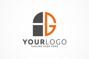 real estate logo letter G vector