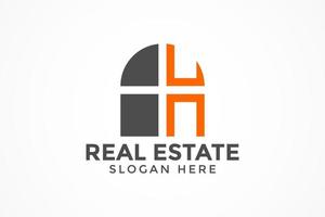 real estate logo letter H vector