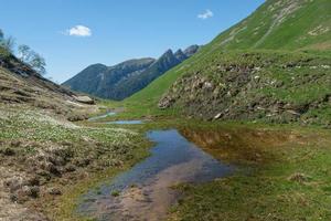 Mountain with lake photo