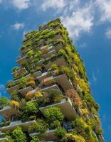 Milan Italy 2019 Houses with garden on the terrace photo