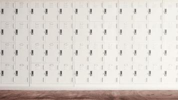 Row of high school lockers for background. photo