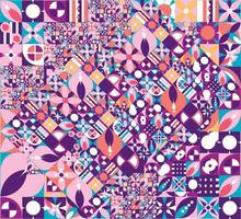 Pattern Collage Mosaic vector