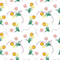 Seamless Pattern With Floral Motifs able to print for cloths, tablecloths, blanket, shirts, dresses, posters, papers. vector