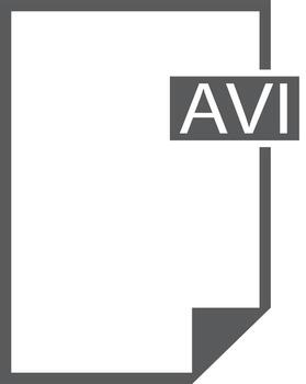 avi video icon on white background. flat style. video icon for your web site design, logo, app, UI. avi video sign. vector