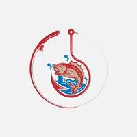 fishing fish logo vector