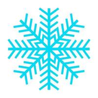 icono de copo de nieve azul aislado sobre fondo blanco. vector