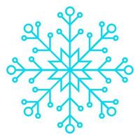 Blue snowflake icon isolated on white background. vector