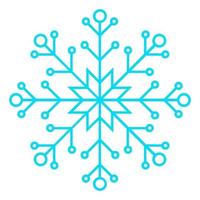 icono de copo de nieve azul aislado sobre fondo blanco. vector