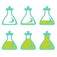 Test-tube set isolated on white background. vector