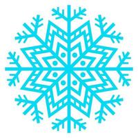 Blue snowflake icon isolated on white background. vector