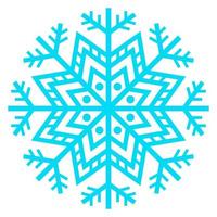 Blue snowflake icon isolated on white background. vector