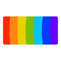 Cartoon square rainbow in flat style isolated on white background. vector
