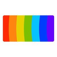 Cartoon square rainbow in flat style isolated on white background. vector