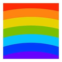 Cartoon square rainbow in flat style isolated on white background. vector