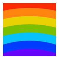 Cartoon square rainbow in flat style isolated on white background. vector