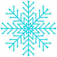 Blue snowflake icon isolated on white background. vector