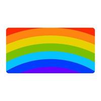 Cartoon square rainbow in flat style isolated on white background. vector