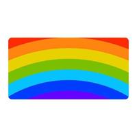 Cartoon square rainbow in flat style isolated on white background. vector