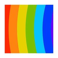 Cartoon square rainbow in flat style isolated on white background. vector