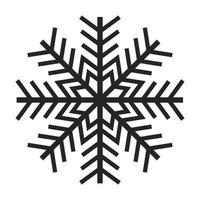 Black snowflake icon isolated on white background. vector
