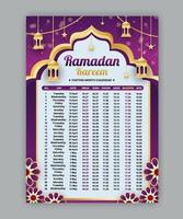 Islamic Fasting Calendar vector