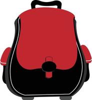 A nice back bag black and red vector