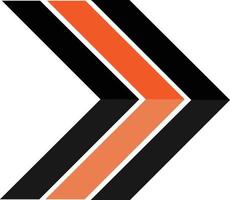 A nice black and orange repeated arrow vector