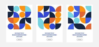 Geometry minimalistic artwork cover with shape and figure. Abstract pattern design style for cover, web banner, landing page, business presentation, branding, packaging, wallpaper vector