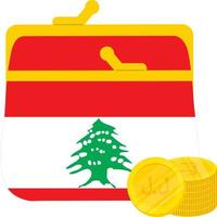 bandera libanesa vector