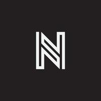 plantilla de logotipo de diseño de monograma sn o ns. vector