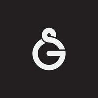 SG or GS monogram design logo template. vector