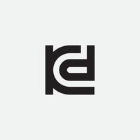 KD or DK monogram design logo template. vector