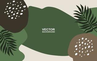 resumen. los elementos del árbol plam dan forma al fondo de tonos tierra. vector. vector