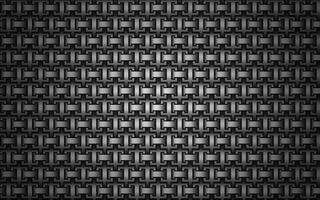 Abstract background texture. Black and gray carbon textured repeating pattern. Metallic chain pattern. Iron metal chain vector