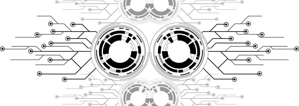 black Circuit board, high computer color background vector