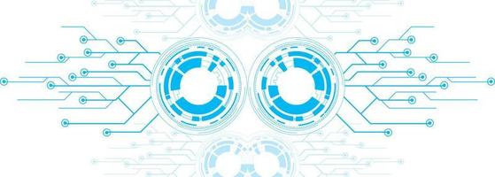 blue Circuit board, high computer color background vector